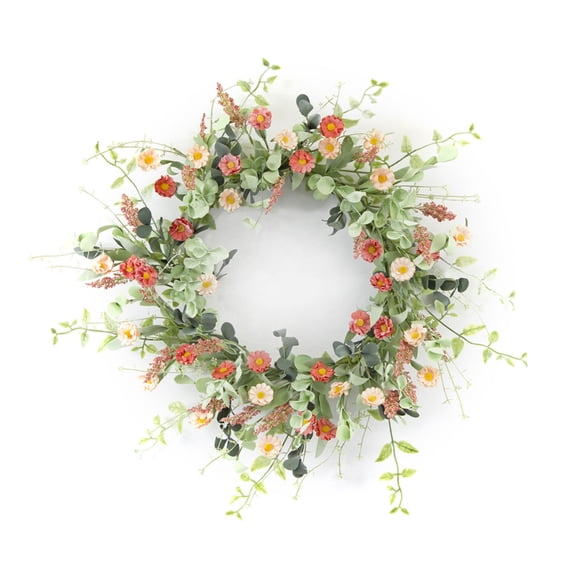 Melrose Home Decorative Mini Daisy Wreath 24"D EVA/Plastic