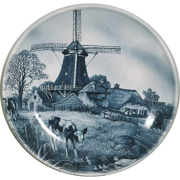 Collectors Plate Spring Scene Blue