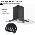 thumbnail image 3 of Campana de Cocina Bluelander de Botones, Acero Inoxidable, Extractora de 3 Velocidades, Filtro de Carbón Activado, Campana para Cocina 90 cm, 110 V, 3 of 5
