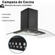 thumbnail image 3 of Campana de Cocina Bluelander de Botones, Acero Inoxidable, Extractora de 3 Velocidades, Filtro de Carbón Activado, Campana para Cocina 90 cm, 110 V, 3 of 5