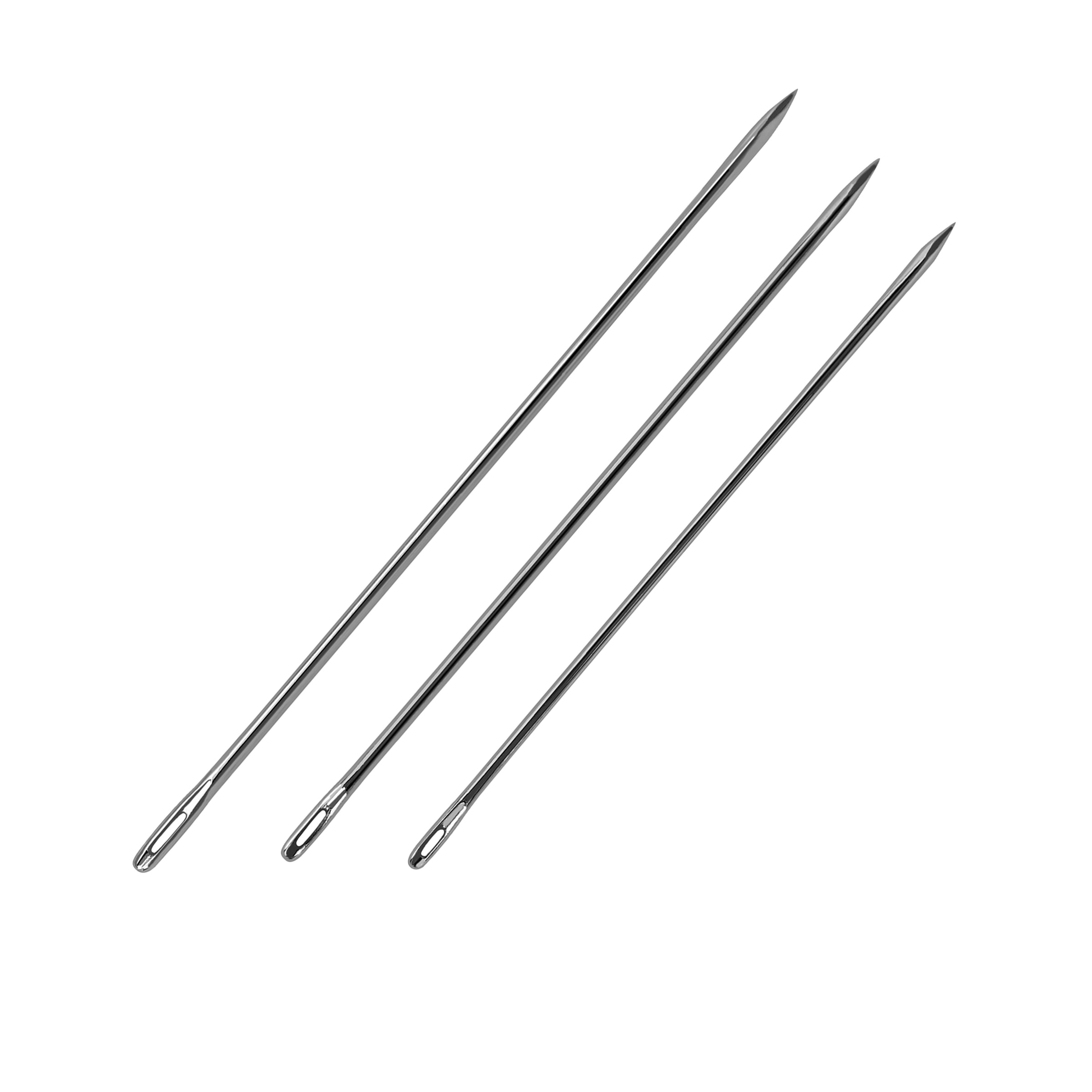 (3 pack) SINGER Leather Steel Hand-Sewing Needles, Sizes 3/7, 3 Pieces