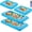 Blue, variant on XIMEI 4-Pack Inflatable Ice Serving Bars Buffet Serving Tray Drink Cooler for Pool Party, with Drain Plug & Hand Pump, 2 Sizes