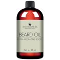 thumbnail image 1 of Aceite para barba de sándalo - Mezcla de aceites hidratantes y acondicionadores para cabello facial natural de origen orgánico sin OGM - 32 oz - Tamaño a granel que promueve el crecimiento y un cabe, 1 of 5