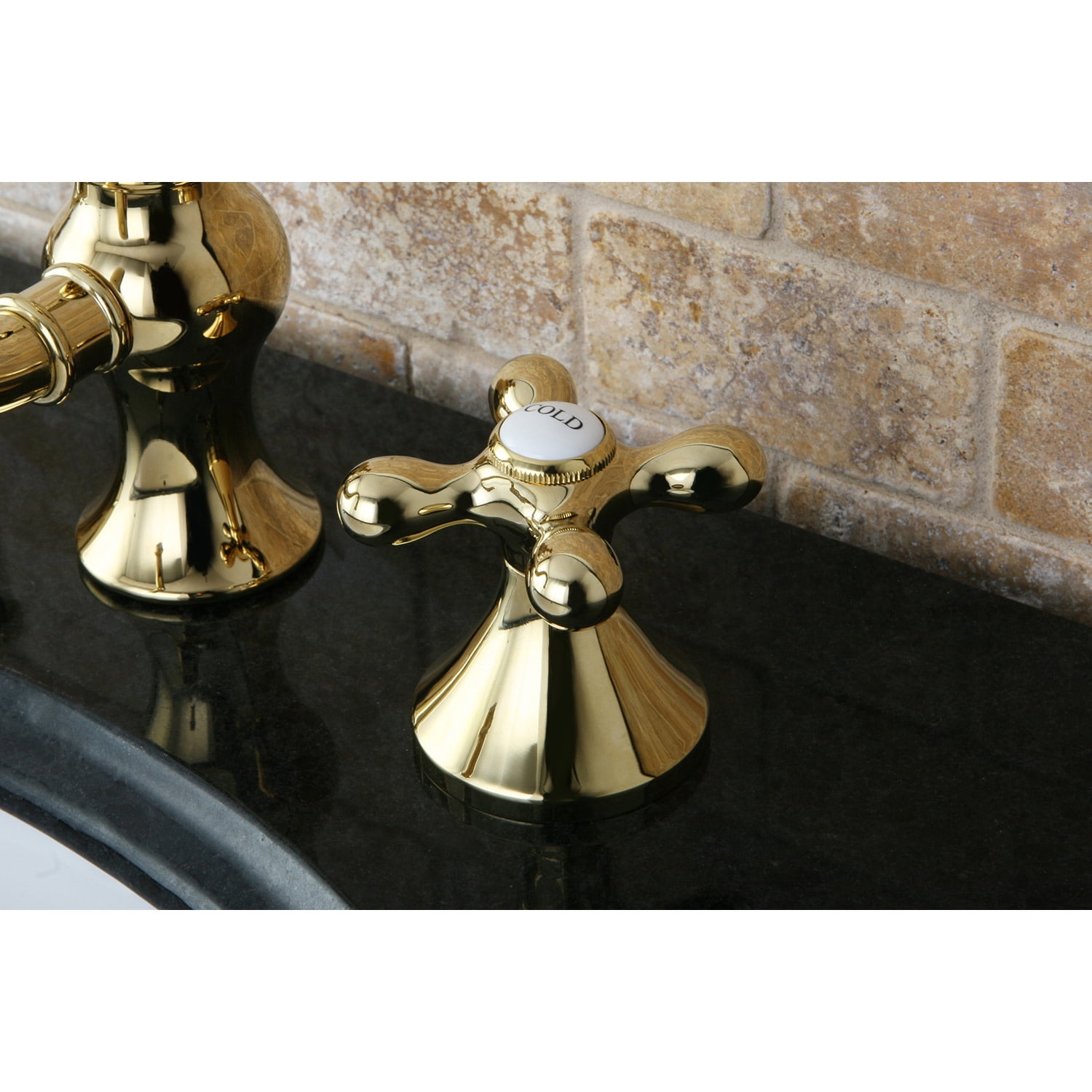 Kingston Brass KC7162AX 8 in. Widespread Bathroom Faucet, Polished Brass