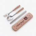 thumbnail image 1 of YISITIAN Cute Animal Series Ceramic Handle Tableware Set - Portable Rabbit Pattern Utensils Kit with Case, Includes Fork, Spoon & Chopsticks, Ideal for Kitchen, Camping & Travel AZ1014-1914, 1 of 5