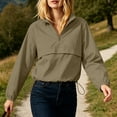 thumbnail image 5 of Qiggri Womens Windbreaker Lightweight Jackets Hooded Quarter Zip Pullover Windproof Waterproof Rain Coats Hiking Casual Outdoor Pockets Fall 2026 M, 5 of 8