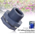 thumbnail image 2 of 2pcs Pvc 3/4 Inch Thread Water Tank Bulkhead Fitting Adapter With Seal Gasket, 2 of 5