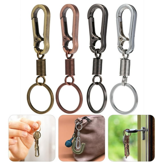 IMIKEYA Metal Keychain Assorted Color Alloy Car Key Chain Easy to Carry 4Pcs