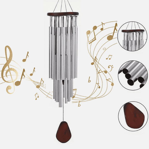 Large Aluminum Outdoor Wind Chimes - 27 Tube Weatherproof Outdoor Wind Chimes for Garden, Patio, Porch - Soothing Melody and the perfect gift for mom, woman, neighbor.