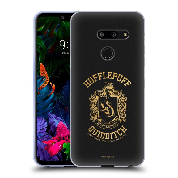 Head Case Designs Officially Licensed Harry Potter Deathly Hallows X Hufflepuff Quidditch Soft Gel Case Compatible with LG G8 ThinQ