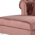 thumbnail image 3 of HomeRoots 524216 Velvet Curved Corner Sectional, Pink - 4 Piece, 3 of 5