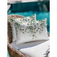 thumbnail image 4 of Outdoor Pillows Waterproof, Green Eucalyptus Leaves Bedding Throw Pillows with Insert for Couch Sofa Bed, Summer Watercolor Botanical 12x20 Inch Pillowcases Decorative Camping Patio Pillow Set of 2, 4 of 8