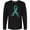 AB-Black, variant on Inktastic Ovarian Cancer Awareness Teal Ribbon Made of Hearts Long Sleeve T-Shirt