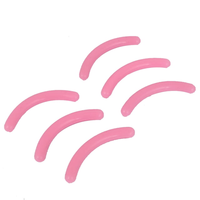 6 Pcs Pink Rubber Replacement Cosmetic Accessories Eyelash Curler Pad for Lady