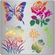 thumbnail image 1 of Plantilla reutilizable de mariposa y flor de 6,3 pulgadas, de acero inoxidable, para dibujo floral de plantas primaverales., 1 of 9