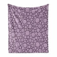 thumbnail image 1 of Christmas Soft Flannel Fleece Throw Blanket, Vintage Doodle Art Pattern with Ornamental Xmas Balls New Years Eve, Cozy Plush for Indoor and Outdoor Use, 50" x 70", Purple Grey and Lilac, by Ambesonne, 1 of 6
