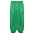 thumbnail image 6 of YONGHS Men's Arabian Prince Satin Pants Elastic Waistband Loose Bloomers Trousers Costumes Green M, 6 of 7