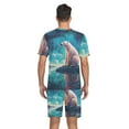 thumbnail image 6 of joogoo Men's Pajama Set Polar Bear with Starry Sky V-Neck Pj Shorts Set 2 Piece Loungewear Sleepwear XL, 6 of 7