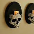 thumbnail image 4 of Skull Wall Lamp skull wall candle holder Halloween Decoration Family Horror Decorations, 4 of 5