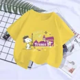 thumbnail image 3 of Camiseta de verano 2024 de Snoopy, camiseta de algodón para niño y niña, camiseta de Charlie Brown y Peanuts, camisetas de manga corta con dibujos animados para niños y niñas, 3 of 5
