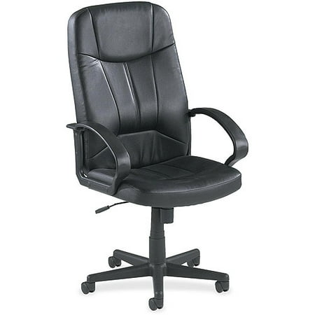 Lorell Chadwick Executive Leather High-Back Chair, Black