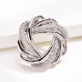 thumbnail image 3 of LYMAYTER Anneau Rond Foulard Élégante de Luxe Clip Anneau - Rond Strass Brillant Incrusté, Porte-Vêtements, 3 of 7