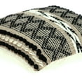 thumbnail image 4 of Parkland Collection Ezra 17.72x17.72" Fabric Throw Pillow in Beige/Black, 4 of 6