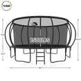 thumbnail image 2 of YORIN Trampoline pour 10 Enfants, Trampoline de 16 Pi pour Adultes avec Filet de Protection, Panier de Basketball, Échelle, Capacité de Poids de 1500 Lb, Trampoline Récréatif Extérieur, Trampoline Robuste, 2 of 7