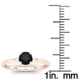 thumbnail image 5 of SuperJeweler 1/2 Carat Rose Cut Black and White Diamond Ring In 14 Karat Rose Gold For Women, 5 of 6