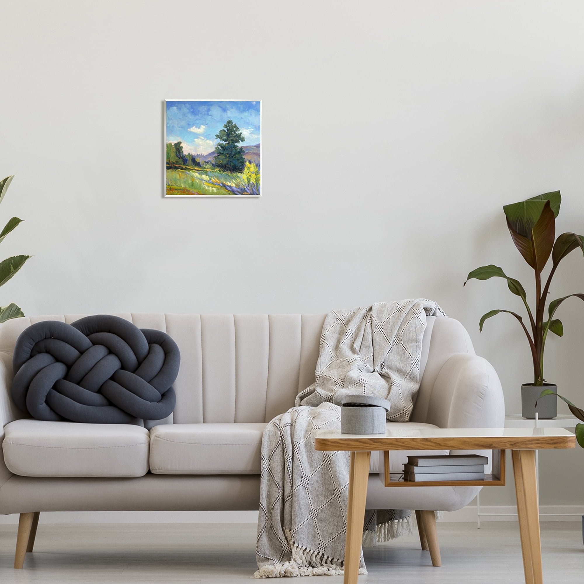 Stupell Industries Rural Nature Painting Landscape Painting Unframed Art Print Wall Art, 12 x 12