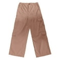 thumbnail image 4 of Bibifish Womens Cargo Pants Oversized Fit Versatile Utility Pants Casual Solid Color Workout Trendy Ladies Trousers With Multiple Pockets, 4 of 5