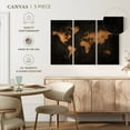 thumbnail image 4 of Elephant Stock Aged World Map Xxxiv Wall Art - Horizontal Multi Panel Canvas - Living Room Wall Decor - Map Multi Panel - Black And Brown Decor - 23" x 14", 4 of 4