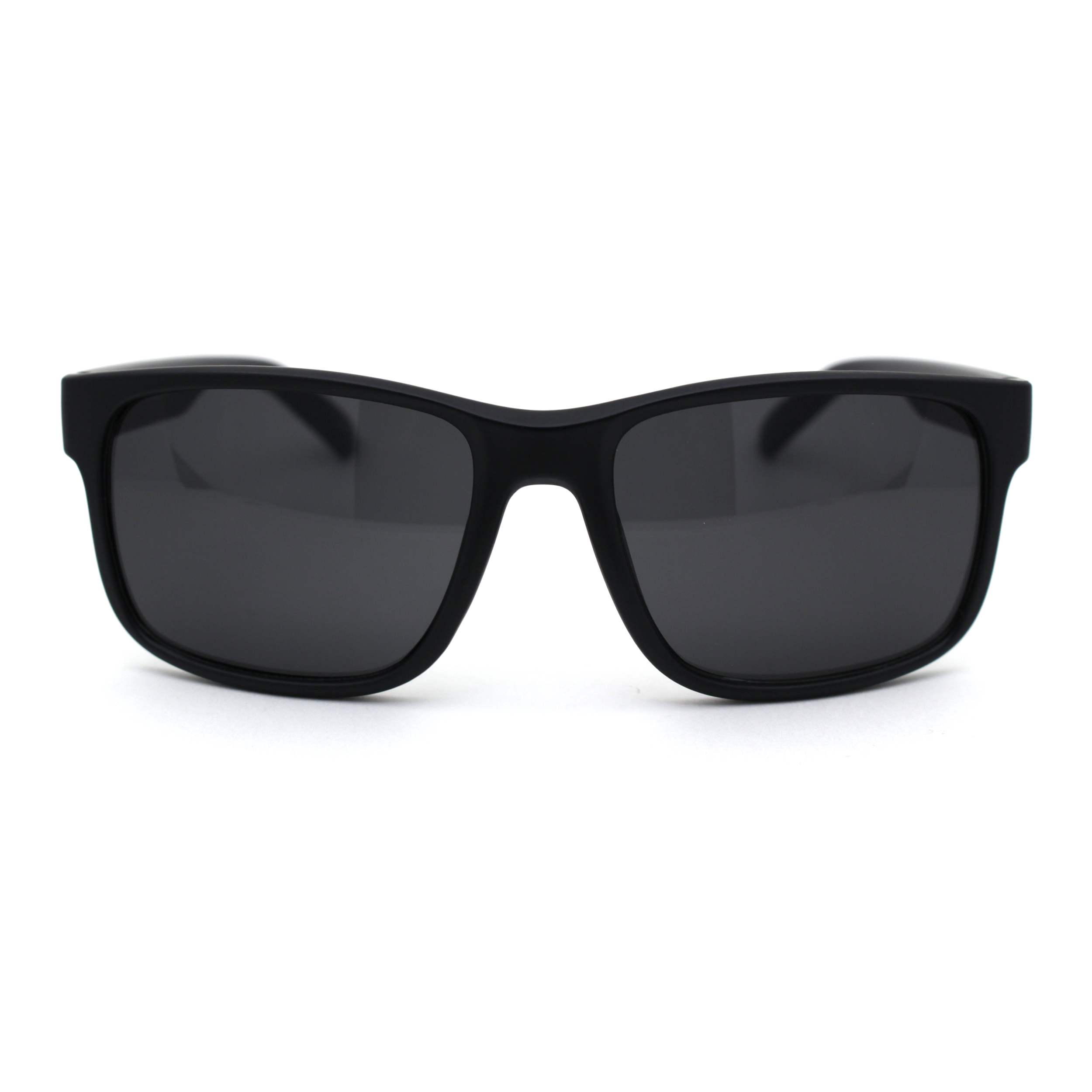 Kush Mens Black Lens Sport Horn Rim Sunglasses Matte Black Blue Black - image 2 of 4