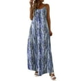 thumbnail image 2 of DondPO Maxi Dress for Women Sundresses for Women Women‘s Sling Floral Long Dress Sleeveless Beach Long Dress Summer Dresses Womens Dresses Grey Dress L, 2 of 5