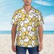 thumbnail image 2 of Fotbe Cartoon Chicken Camisa Hawaiana para Hombre Unisex – Camisa Casual de Verano con Botones de Manga Corta de Algodón y Lino,Medium, 2 of 7