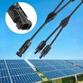 thumbnail image 2 of TOPINCN 1 Pair Y Type Male Female MC4 Connector Solar Panel Extension Cable PV Wire Adapter, Solar Panel MC4 Connector, Solar PV Cable, 2 of 8
