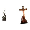thumbnail image 1 of Figura Abstracta De Resina Con Forma De Llama, Escultura De Arte Moderno Para Sala De Estar O Vitrina. Adorno Religioso Católico De Jesús. Estatua De La Virgen María Para Dormitorio O Mesa., 1 of 8