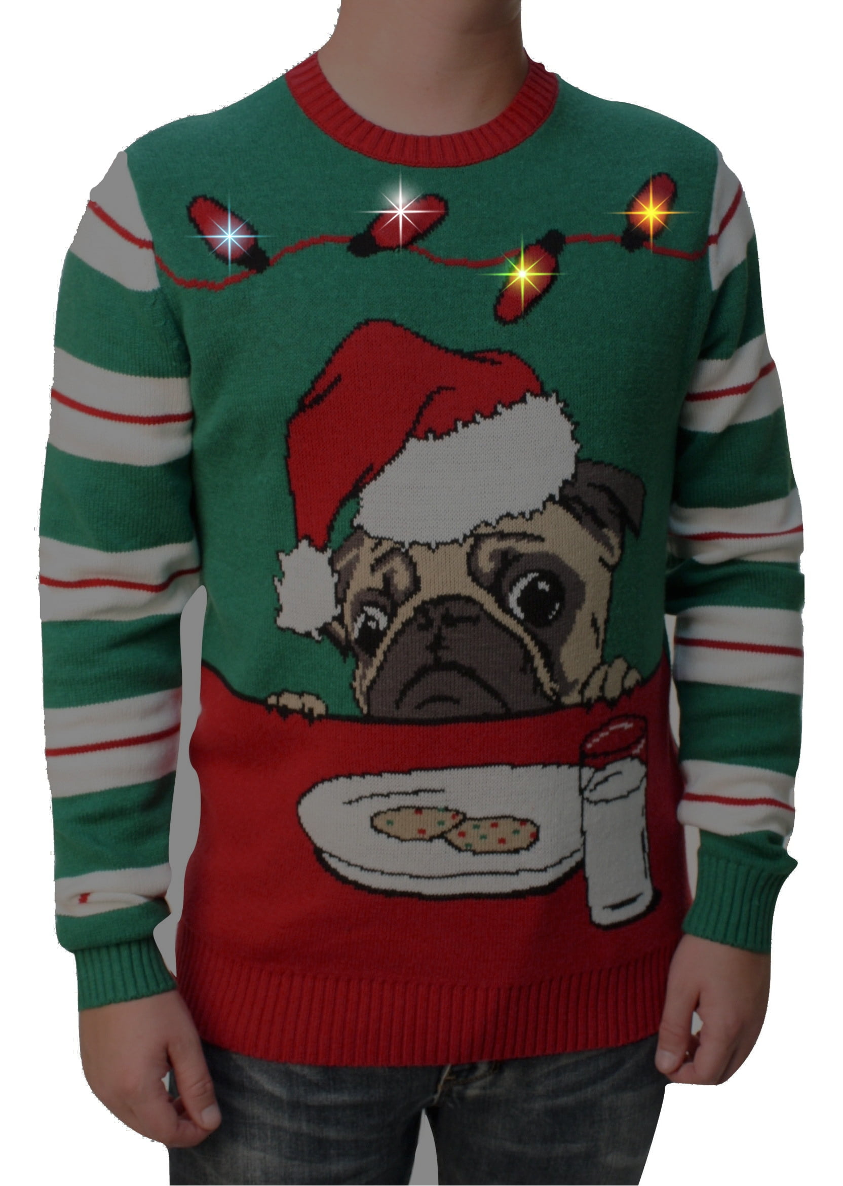 mens pug christmas sweater
