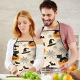 thumbnail image 4 of Black Cat Pumpkin Halloween Pattern Apron-Garden Aprons for Women with Pockets-Cotton Linen Waterproof Kitchen Cooking Gardening Aprons Adjustable for Kitchen,Cooking,BBQ and Salon 33"x27", 4 of 7