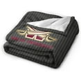 thumbnail image 2 of Walsh University Fleece Blanket, Very Soft Microfiber Flannel Blanket for Couch Warm and Cozy for All Seasons, Black, 2 of 6