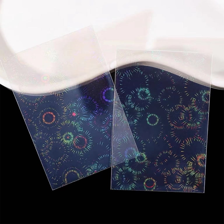 iridescent card sleeves Mandu Deco Heart Holographic Kpop Photocard Protector PVC Free and Acid Free Shield Cover 100 Sleeves per P acid free and archival safe Wholesale Holographic Card Sleeves -
