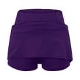 thumbnail image 4 of vigerkar Elastic Skorts for Women, Women's Casual Athletic Tennis Skirts, Sports Lightweight Golf Workout Skort (Dark Purple, XL), 4 of 6