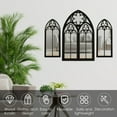 thumbnail image 2 of POINTERTECK Gothic Furniture Cathedral Mirrors Exquisite Classic Gothic Mirrors Wall Decor Easy to Use Gothic Bedroom Decor Mirrors Safe Mirror Frame Spooky Gothic for Bedroom, 2 of 10