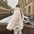 thumbnail image 4 of Moda ins europea y americana color sólido de gama alta piel de imitación respetuosa con el medio ambiente 2024 invierno nueva tendencia de chaqueta corta de temperamento de chica caliente, 4 of 5