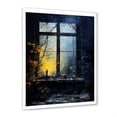 thumbnail image 2 of Designart "Nighttime Charm of Farmhouse Windows II" Farm Framed Wall Art - Country Blue Farm Windows Entryway Framed Wall Art Print, 2 of 6