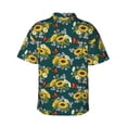thumbnail image 3 of Fotbe Sunflowers Hawaiian Shirt for Men Unisex Summer Beach Casual Short Sleeve Cotton Linen Button Down Shirts-Large, 3 of 9