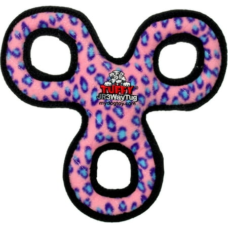 Tuffy Jr. 3-Way Tug, Pink Leopard