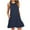 Navy, variant on UVEASISHA Mini Dress for Women Sleeveless Swing Sundress Summer Casual Beach Tank Dresses with Pockets Red L