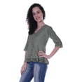 thumbnail image 4 of Moomaya Blouse Ethnique en Coton Peplum Col en V pour Femmes, 4 of 6
