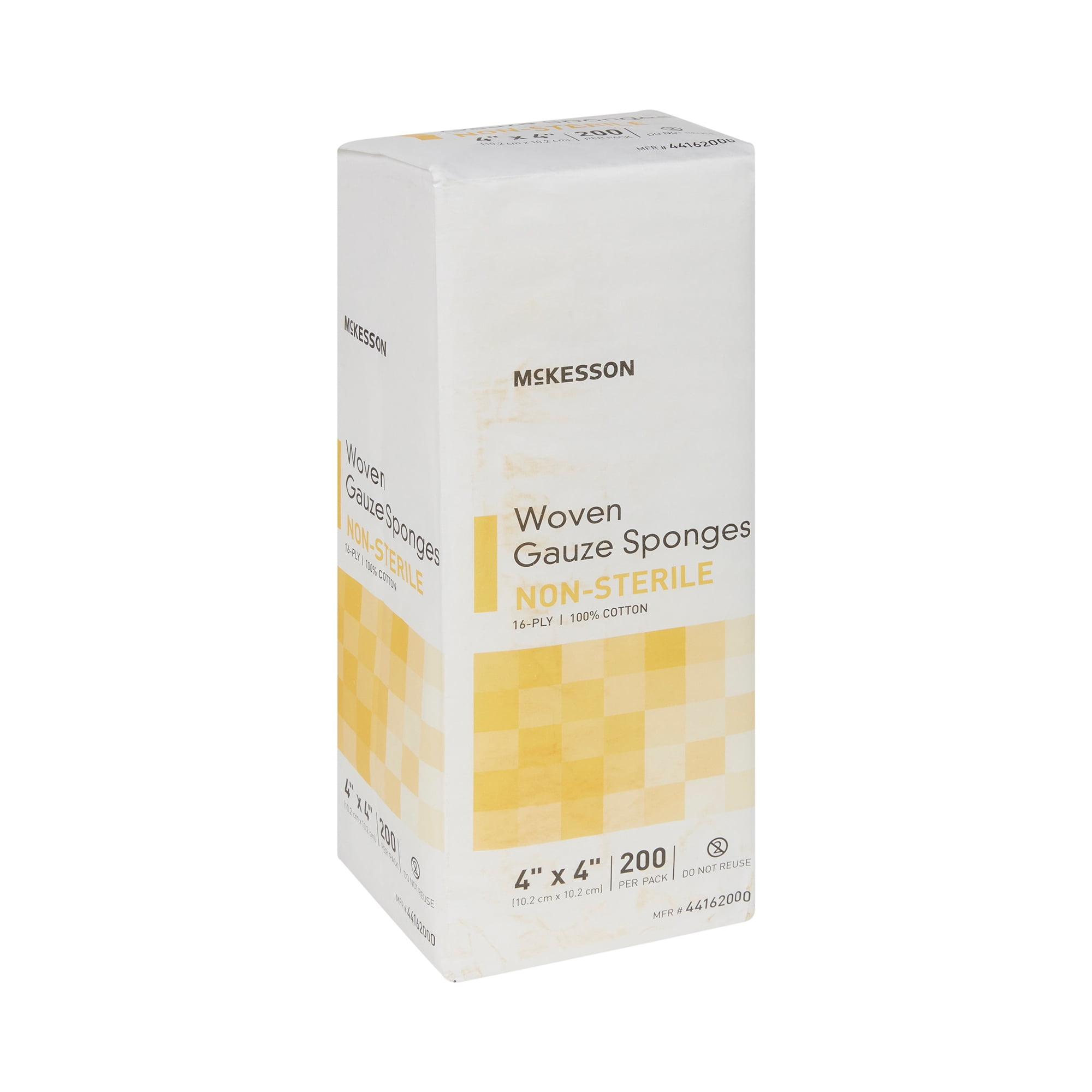 McKesson Woven Gauze Sponges, Non-Sterile 16-Ply Wound Pads, 2 in x 2 in, 200 per Pack, 10 Packs, 2000 Total
